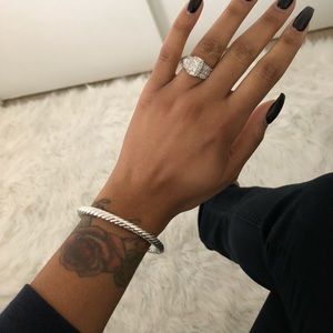 Sterling silver chord bangle